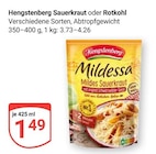 Sauerkraut Angebote von Hengstenberg bei GLOBUS Bensheim für 1,49 €