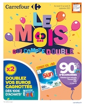 Prospectus Carrefour à Le Pave de Pontault, "Le mois qui compte double", 76 pages de promos valables du 12/09/2023 au 25/09/2023