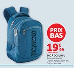 Sac à dos uni - U - Super U à Villeurbanne Sac à dos uni - U en promo chez Super U Villeurbanne à 19,99 €