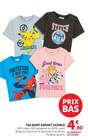 Tee shirt enfant licence en promo chez Hyper U Noisy-le-Grand à 4,90 €