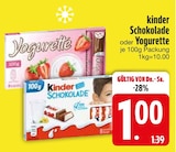 Schokolade oder Yogurette von kinder im aktuellen EDEKA Prospekt für 1,00 €