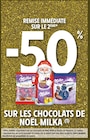 -50% remise immédiate sur le 2ème sur les chocolats de noël MILKA à Intermarché Super dans Sainte-Mesme