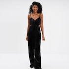 Combinaison effet velours à bretelles noir femme à 39,99 € dans le catalogue La Halle
