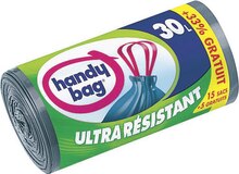 Sacs poubelle 30 L poignées coulissantes ultra résistant - Géant Casino à Toulouse Sacs poubelle 30 L poignées coulissantes ultra résistant en promo chez Géant Casino Toulouse à 2,37 €