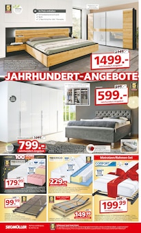 Bett im Segmüller Prospekt "Kauf 3 zahl 2" mit 8 Seiten (Nürnberg)