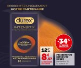 Preservatifs intensity - DUREX en promo à 8,57 € chez Hyper U Preservatifs intensity - DUREX dans le catalogue Hyper U