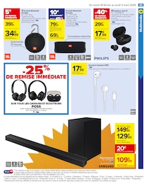 Offre Enceinte Bluetooth dans le catalogue Carrefour du moment à la page 87