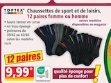 Norma Mirecourt - Promo Chaussettes de sport et de loisirs 12 paires femme ou homme Promo Chaussettes de sport et de loisirs 12 paires femme ou homme à 9,99 € dans le catalogue Norma à Mirecourt