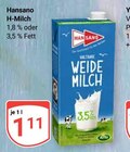 H-Milch im Angebot bei GLOBUS in Salzgitter H-Milch Angebote von Hansano bei GLOBUS Salzgitter für 1,11 €