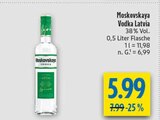 Vodka Latvia Angebote von Moskovskaya bei diska Weiden für 5,99 €