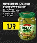 Knax Gewürzgurken bei EDEKA im Höhn Prospekt für 1,79 €