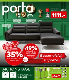 Couch im porta Möbel Prospekt "Besser gleich zu porta." mit 8 Seiten (Braunschweig)