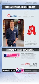 Goethe Apotheke Apotheken Prospekt der aktuellen Woche mit 6 Seiten, gültig von 01.09.2026 bis 30.09.2026, in Untermaßfeld und Umgebung Aktueller Goethe Apotheke Apotheken Prospekt in Untermaßfeld und Umgebung, "Aktuelle Angebote" mit 6 Seiten, 01.09.2026 - 30.09.2026