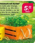 Holzkorb mit Kordel für 5,99 € bei Netto mit dem Scottie im Angebot Holzkorb mit Kordel im aktuellen Netto mit dem Scottie Prospekt