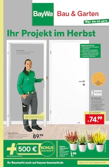 BayWa Bau- und Gartenmärkte Prospekt Ihr Projekt im Herbst! mit 24 Seiten