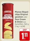 EDEKA - Stapelchips Original gesalzen oder Sour Cream & Onion Angebot im Prospekt Stapelchips Original gesalzen oder Sour Cream & Onion bei EDEKA im Prospekt "" für 1,11 €
