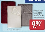 Cashmere-touch-Decke von HOME CREATION im aktuellen ALDI Nord Prospekt