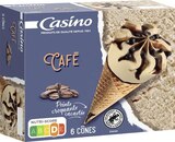 Cônes glacés café - CASINO en promo chez Casino Supermarchés Châtillon à 2,09 €