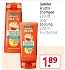 Shampoo von Garnier Fructis für 1,89 € bei Rossmann im Angebot Shampoo von Garnier Fructis im aktuellen Rossmann Prospekt