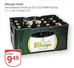 Bitburger Stubbi Angebote von Bitburger bei GLOBUS Castrop-Rauxel für 9,49 €