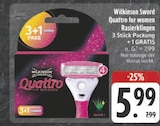 Quattro for women Rasierklingen im Angebot bei E center in Suhl Quattro for women Rasierklingen Angebote von Wilkinson Sword bei E center Suhl für 5,99 €