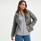 Doudoune légère déperlante à capuche vert kaki femme en promo chez La Halle Argenteuil à 20,99 €