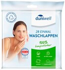 Einmalwaschlappen im REWE Prospekt Einmalwaschlappen von duniwell im aktuellen REWE Prospekt für 1,99 €