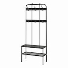 Garderobenständer+Bank/Schuhaufbew. schwarz von NIPÅSEN im aktuellen IKEA Prospekt für 79,99 €
