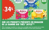 Promo -34% Sur les produits présents en magasin de la gamme BIO thés JOYCE à  dans le catalogue E.Leclerc à Châteauneuf-du-Faou