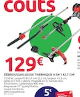 Débroussailleuse Thermique 4 en 1 42,7 cm³ en promo chez Mr.Bricolage Créteil à 129,00 €