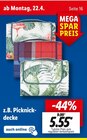 z.B. Picknickdecke bei Lidl im Gebstedt Prospekt für 5,55 €