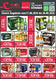 Der aktuelle Nuck Getränke Prospekt DIE GETRÄNKEKÖNNER