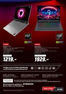 Laptop im MediaMarkt Saturn Prospekt "xperion DAS ZUHAUSE FÜR ECHTE GAMER & CREATOR" mit 12 Seiten (Berlin)