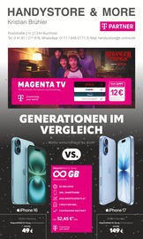 Aktueller handystore & more Prospekt mit iPhone, "GENERATIONEN IM VERGLEICH", Seite 1
