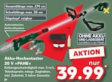 Akku-Hochentaster im Angebot bei Kaufland in Fürth Akku-Hochentaster Angebote von PAHE bei Kaufland Fürth für 39,99 €