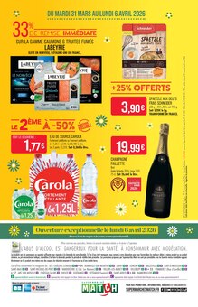 Catalogue Supermarchés Match, 31/03/2026 - 06/04/2026, DÉLICIEUSES PÂQUES, 36 pages Prospectus Supermarchés Match en cours, "DÉLICIEUSES PÂQUES", 36 pages