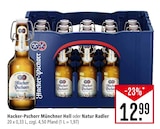 Münchner Hell oder Natur Radler Angebote von Hacker-Pschorr bei Marktkauf Freiburg für 12,99 €