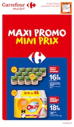 Prospectus Carrefour Market à Stains, "MAXI PROMO MINI PRIX", 26 pages, 24/02/2025 - 09/03/2025