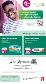 mea - meine apotheke Apotheken Prospekt der aktuellen Woche mit 4 Seiten, gültig von 01.06.2026 bis 30.06.2026, in Drochtersen und Umgebung Aktueller mea - meine apotheke Apotheken Prospekt in Drochtersen und Umgebung, "Unsere Juni-Angebote" mit 4 Seiten, 01.06.2026 - 30.06.2026