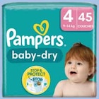 COUCHES BABY DRY T4 X45 - PAMPERS en promo chez Intermarché Angers à 10,51 €