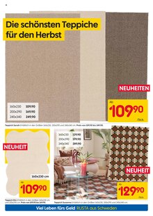 Teppichboden im Rusta Prospekt "Willkommen zu Hause in Schweden!" mit 16 Seiten (Jena)