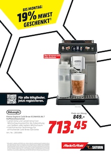 Kaffeevollautomat im MediaMarkt Saturn Prospekt "BIS MONTAG: 19% MWST GESCHENKT" mit 21 Seiten (Wuppertal)
