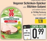 Veganer Schinken-Spicker oder Mühlen-Salami und weitere Sorten von Rügenwalder Mühle im aktuellen EDEKA Prospekt für 0,99 €