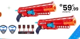 Xshot excel - pack de 2 blasters caliber cible électronique et 2 masques en promo chez JouéClub Xshot excel - pack de 2 blasters caliber cible électronique et 2 masques dans le catalogue JouéClub