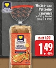Weizen-Sandwich Angebote von EDEKA Herzstücke bei E center Dülmen für 1,49 €
