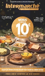 Catalogue Supermarchés Intermarché en cours à Montgeron et alentours, MENUS À PARTIR DE 10€ PAR PERSONNE, 16 pages, 30/11/2023 - 31/12/2023
