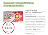Nurofen Mini 400 mg Weichkapseln bei LINDA Premiumapotheke im Harxheim Prospekt für 8,49 €