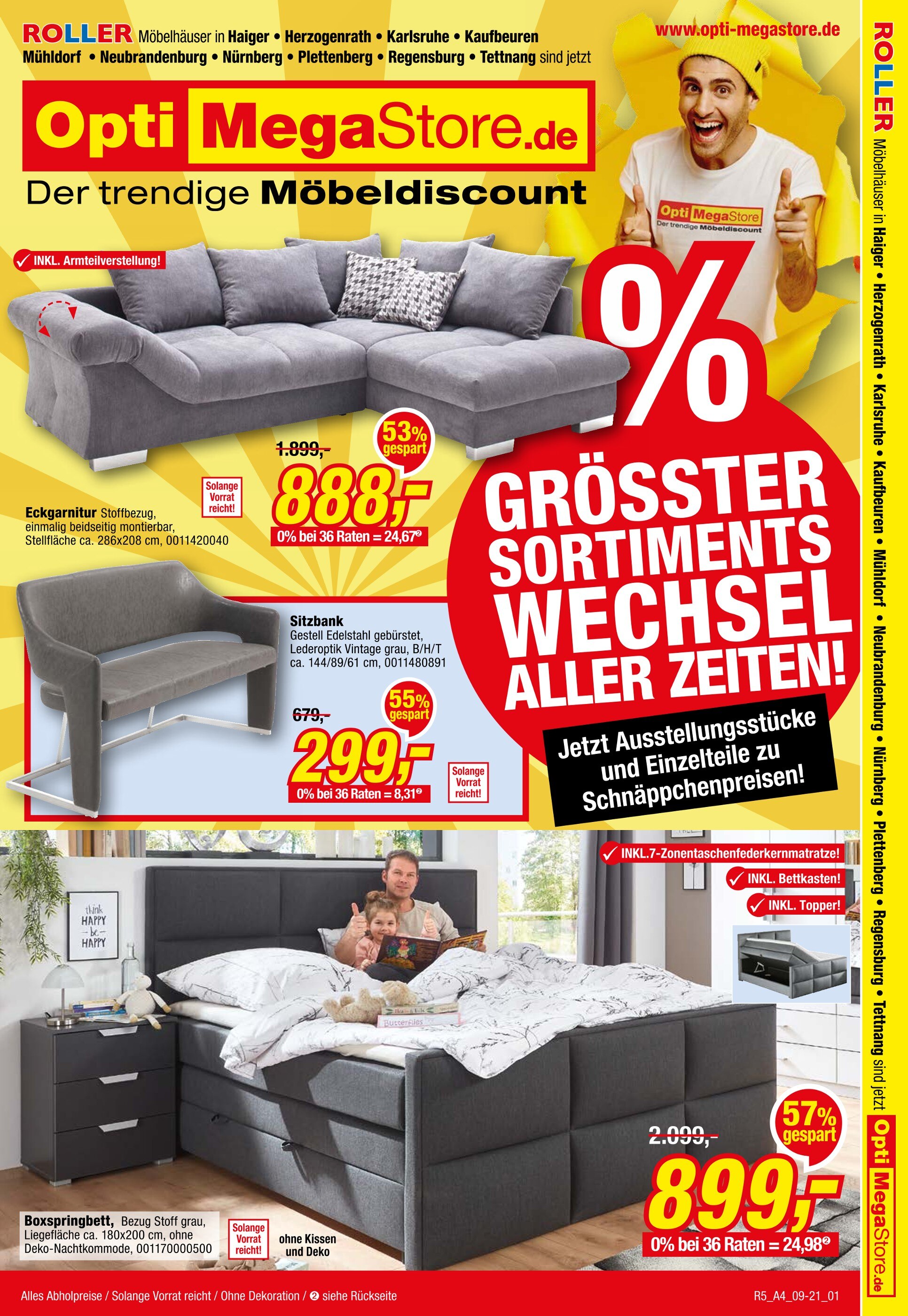 Opti-Megastore Prospekt für Friesenried mit 16 Seiten Opti-Megastore Prospekt für Friesenried: "GRÖSSTER SORTIMENTSWECHSEL ALLER ZEITEN!", 16 Seiten, 04.09.2021 - 18.09.2021