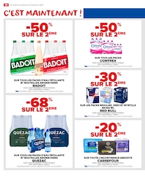 Prix et réduction Contrex dans le prospectus Carrefour Market en cours Offre Contrex dans le catalogue Carrefour Market du moment à la page 40