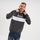 Sweat hoodie molleton manches longues gris foncé homme - La Halle à Mérignac Sweat hoodie molleton manches longues gris foncé homme en promo chez La Halle Mérignac à 10,00 €